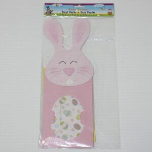 Easter Treasures Pink Bunny & Yellow Chick Treat Sacks Bags NEW in Package